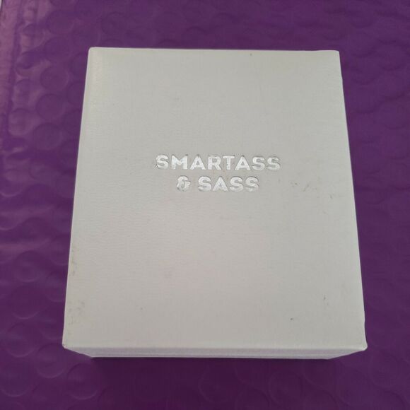 Smartass & Sass Necklace, "LIFE'S SHORT TALK FAST"- 2-layer Silver Tone, NIB - Picture 4 of 11